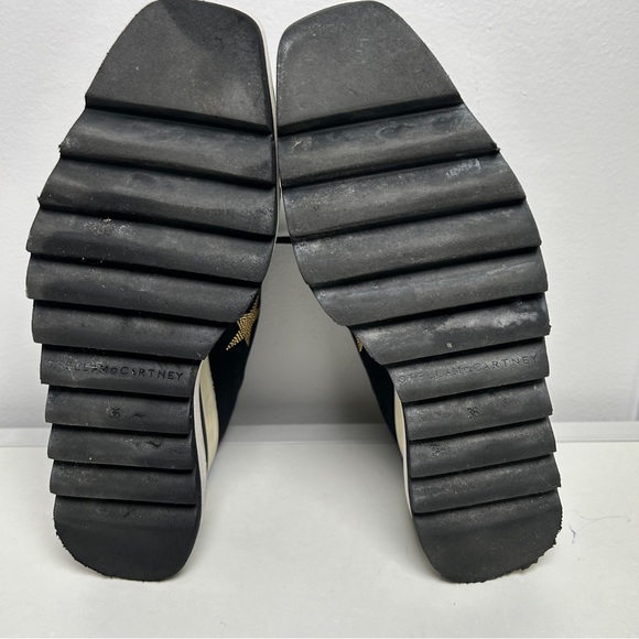 Stella McCartney size 36 Black Faux Suede Elyse Platform Lace Up Sneakers - Picture 6 of 9